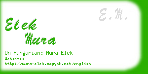 elek mura business card